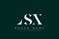 LSX abstract letter logo design Royalty Free Stock Photo