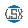 LSX letter logo design on white background. LSX creative initials circle logo concept. LSX letter design Royalty Free Stock Photo