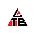 LTB triangle letter logo design with triangle shape. LTB triangle logo design monogram. LTB triangle vector logo template with red Royalty Free Stock Photo