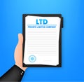 Ltd - private limited company. business concept. Vector stock illustration.