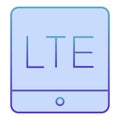 Lte coverage flat icon. 4g internet blue icons in trendy flat style. Networking concept gradient style design, designed