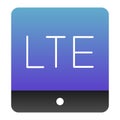 Lte coverage flat icon. 4g internet color icons in trendy flat style. Networking concept gradient style design, designed