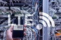 LTE, 5g wireless internet technology concept Royalty Free Stock Photo