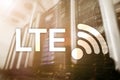 LTE, 5g wireless internet technology concept Royalty Free Stock Photo