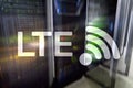 LTE, 5g wireless internet technology concept. Server Royalty Free Stock Photo