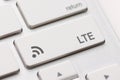 Lte on a key Royalty Free Stock Photo