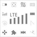 lte network mobile icon. Detailed set of minimalistic icons. Premium quality graphic design sign. One of the collection icons for Royalty Free Stock Photo