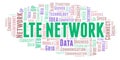 Lte Network word cloud. Royalty Free Stock Photo