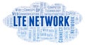 Lte Network word cloud. Royalty Free Stock Photo