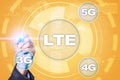 LTE networks. 5G mobile internet and technology concept