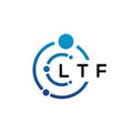 LTF letter technology logo design on white background. LTF creative initials letter IT logo concept. LTF letter design