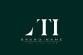 LTI abstract letter logo design Royalty Free Stock Photo
