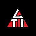 LTI triangle letter logo design with triangle shape. LTI triangle logo design monogram. LTI triangle vector logo template with red Royalty Free Stock Photo