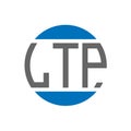 LTP letter logo design on white background. LTP creative initials circle logo concept. LTP letter design