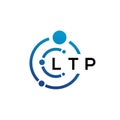 LTP letter technology logo design on white background. LTP creative initials letter IT logo concept. LTP letter design