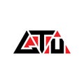 LTU triangle letter logo design with triangle shape. LTU triangle logo design monogram. LTU triangle vector logo template with red Royalty Free Stock Photo