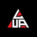 LUA triangle letter logo design with triangle shape. LUA triangle logo design monogram. LUA triangle vector logo template with red Royalty Free Stock Photo