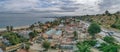 Luanda Angola - 12 07 2020: Aerial view at the samba road in the Luanda city downtown center with road, vehicles and buildings