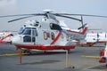 Angolan helicopter Super Puma L2 getting ready for the flight to the offshore oil field