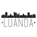 Luanda Angola. City Skyline. Silhouette City. Design Vector. Famous Monuments.