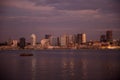 Luanda Bay Skyline by Night, Angola - Cityscape Royalty Free Stock Photo