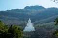 Luang Por Khao or white big Buddha on Si Siat Mountain,Wat Theppitak Punnaram,Phaya Yen,Pakchong district,Nakhon Ratchasima,northe Royalty Free Stock Photo