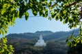 Luang Por Khao or white big Buddha on Si Siat Mountain,Wat Theppitak Punnaram,Phaya Yen,Pakchong district,Nakhon Ratchasima,northe Royalty Free Stock Photo