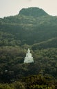 Luang Por Khao or white big Buddha on Si Siat Mountain,Wat Theppitak Punnaram,Phaya Yen,Pakchong district,Nakhon Ratchasima,north Royalty Free Stock Photo