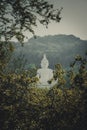 Luang Por Khao or white big Buddha on Si Siat Mountain,Wat Theppitak Punnaram,Phaya Yen,Pakchong district,Nakhon Ratchasima,northe Royalty Free Stock Photo