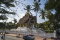 Luang Prabang National Museum and Haw Kham Temple in Laos are the main attractions of the city Royalty Free Stock Photo