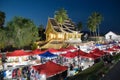 Luang Prabang, Laos -3 JUNE : The Night Souvenir market in front Royalty Free Stock Photo