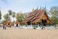 Luang Prabang National Museum and Haw Kham Temple in Laos are the main attractions of the city Royalty Free Stock Photo