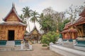 Luang Prabang National Museum and Haw Kham Temple in Laos are the main attractions of the city Royalty Free Stock Photo