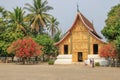 Luang Prabang National Museum and Haw Kham Temple in Laos are the main attractions of the city Royalty Free Stock Photo