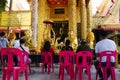 Luang Pu Liu monk and buddha statue for thai people and foreign traveler travel visit respect praying at Wat Rai Tang Thong temple