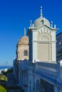 Luarca, Asturias, November 20, 2021. Picturesque cemetery by the sea in the city of Luarca in Asturias.