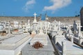 Luarca, Asturias, Spain- August 24, 2023: Partial view of the Luarca cemetery.