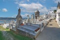 Luarca, Asturias, Spain- August 24, 2023: Partial view of the Luarca cemetery.