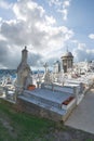 Luarca, Asturias, Spain- August 24, 2023: Partial view of the Luarca cemetery.