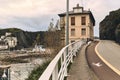 Luarca during cloudy winter day. Asturias, northern Spain Royalty Free Stock Photo