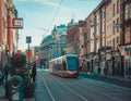 Luas tram for public transport in Dublin