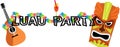 Luau Party Banner Royalty Free Stock Photo