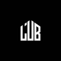 LUB letter logo design on BLACK background. LUB creative initials letter logo concept. LUB letter design