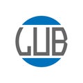 LUB letter logo design on white background. LUB creative initials circle logo concept. LUB letter design Royalty Free Stock Photo
