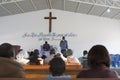 LUBANGO/ANGOLA - 13 JULY 2016 - African church in Angola, with n