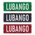 Lubango angola sign Symbol Round Design Travel and Business