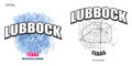 Lubbock, Texas, two logo artworks Royalty Free Stock Photo