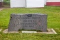 LUBEC, MAIUNE, USA - JULY 10, 2013: Eastern most point in USA West Quody stone sign