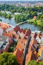Lubeck city from above Royalty Free Stock Photo