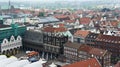 Lubeck, Germany - 07/26/2015 - Aerial view of city hall in old town, beautiful architecture, sunny day Royalty Free Stock Photo